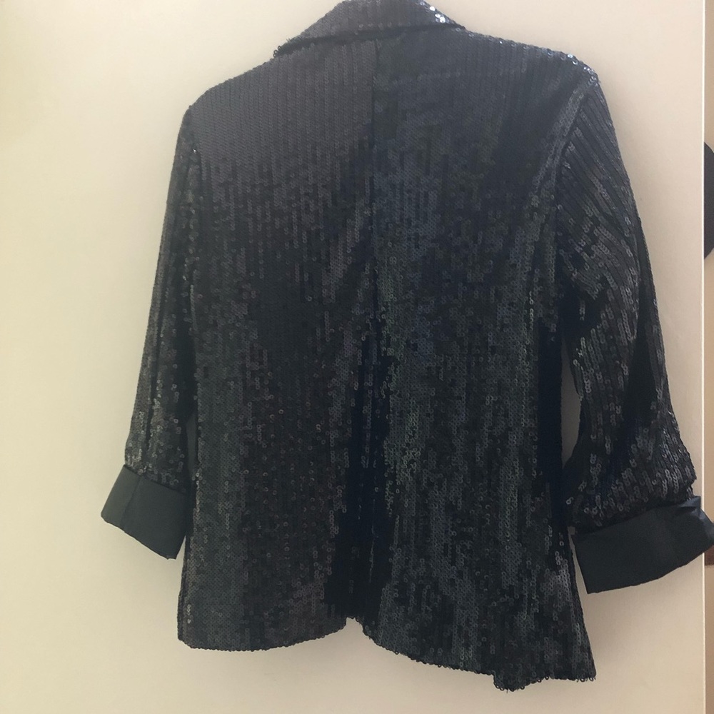 Black sequin blazer jacket - Picture 2 of 2